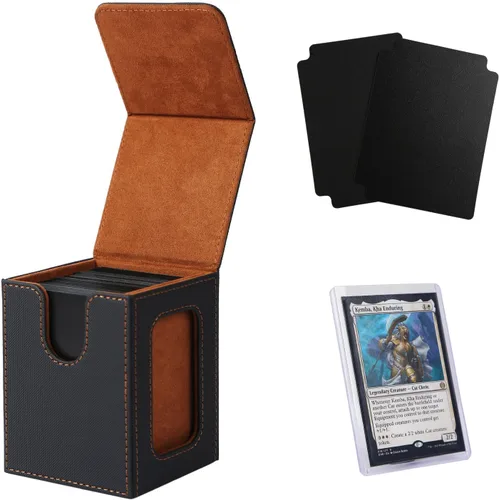 Vista 12 de Venssu MTG Caja de cubierta con pantalla Commander, funda para cartas de ángel para 120 tarjetas de una sola funda, caja de almacenamiento