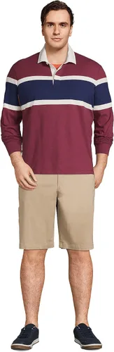 Vista 3 de Lands' End Pantalones cortos chinos de 11 pulgadas para hombre, cómodos y cómodos