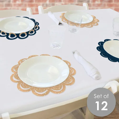 Vista 2 de Big Dot of Happiness Feliz Día de los Abuelos – Decoración de mesa redonda para fiesta de abuela y abuelo – Cargadores de papel – Ajuste de lugar