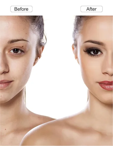 Vista 4 de Cepillo de maquillaje eléctrico, recargable de 10 velocidades, mezcla de cepillo facial vibratorio, contorno, resaltado y acabado de aerógrafo