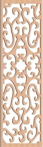 Vista 13 de 9 3/8 pulgadas de ancho x 24 3/8 pulgadas de alto x 1/4 de alto Smithfield paneles de pared de madera con calado, abedul
