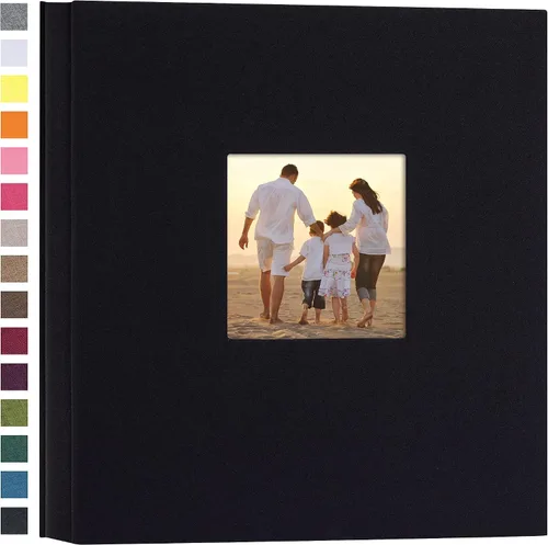Vista 22 de potricher - Álbum de fotos pequeño para 100 fotos de 4 x 6 pulgadas, con portada de lino con foto, familiar, para bodas, aniversarios, bebés o Beige