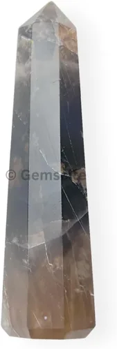Vista 17 de WholesaleGemShop - Torre de obelisco de piedras preciosas de 3 pulgadas, faceta gigante, cristal de roca de Aura Rock Natural pulido Earth Wand
