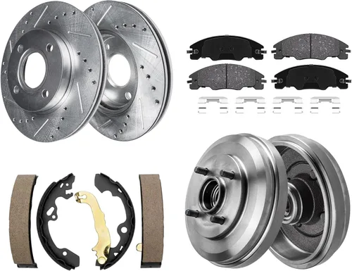 Vista 29 de Detroit Axle - Kit de frenos delanteros para Toyota 2007-2016 Tundra, 2008-2016 Sequoia, Pastillas de freno cerámicos para pinza de freno de disco