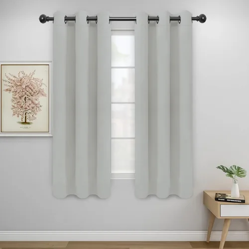 Vista 242 de Easy-Going - Cortinas opacas para dormitorio, aislamiento térmico sólido con ojales, cortinas de ventana para reducción de ruido, cortinas