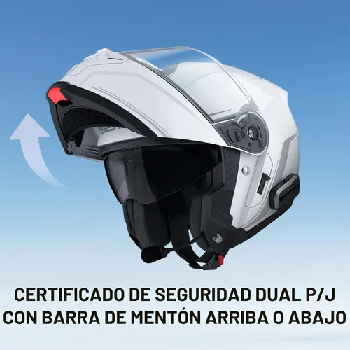 Vista 2 de Sena OUTRUSH 2 - Casco modular de motocicleta inteligente con conectividad Bluetooth y comunicación de intercomunicación de malla Negro mate