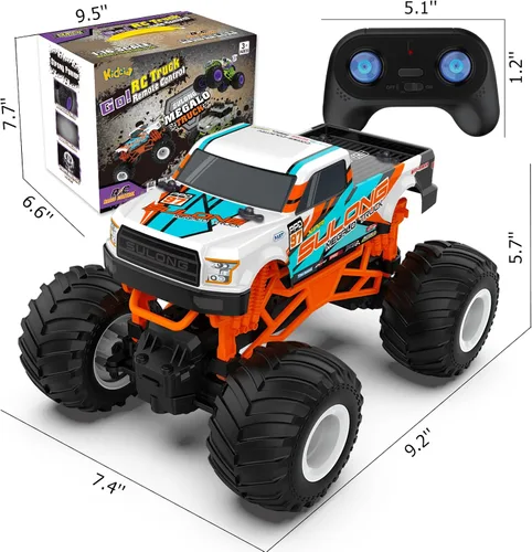 Vista 9 de Camión monstruo RC a escala 1:16 - Camión todo terreno de 2.4GHz para niños de 4 a 12 años, camión RC todoterreno de 20 Km/h, regalo de Navidad