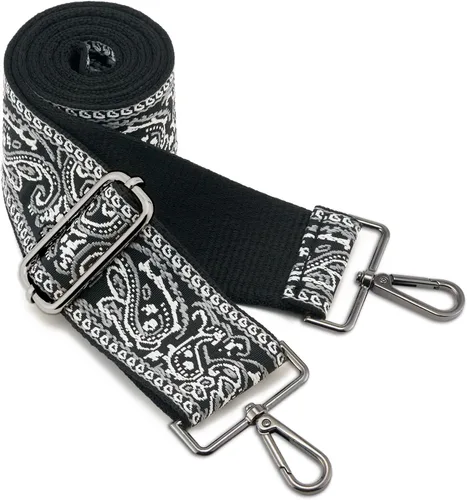 Vista 75 de ZOOEASS Hebillas de níquel Correa ancha para el hombro ajustable de repuesto para cinturón de pistola, hebilla de guitarra estilo bandolera