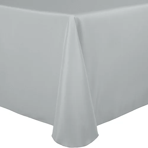 Vista 17 de Ultimate Textile 60 x 102 in Oval Tablecloth Polyester Linen - Machine Washable Stain & Wrinkle Resistant Seamless Design for Dining Events - Aqua