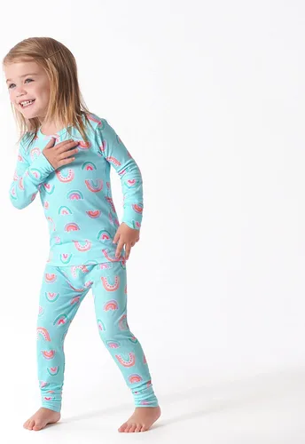 Vista 8 de Gerber Pijama unisex de 2 piezas para bebé y niño pequeño, con viscosa hecha de eucalipto