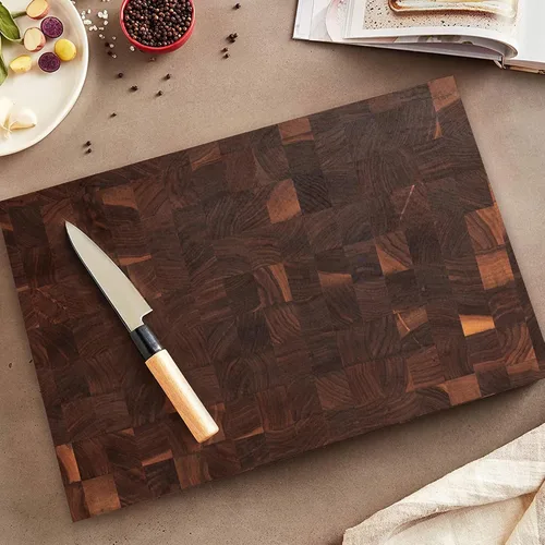 Vista 9 de John Boos Walnut Blo WAL-CCB1812-175 Classic Collection Taco de madera con extremo de grano, 18 "x 12" x 1,75
