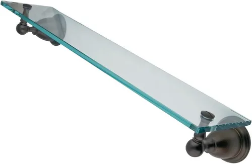 Vista 6 de Kingston Brass BA1759BB Heritage - Estante de vidrio para baño, latón cepillado 20.44 x 5.25 x 3.06