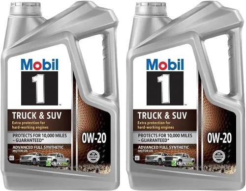 Vista 3 de Mobil 1 - Aceite de motor sintético completo para camionetas y SUV 0W-20, 5 cuartos de galón