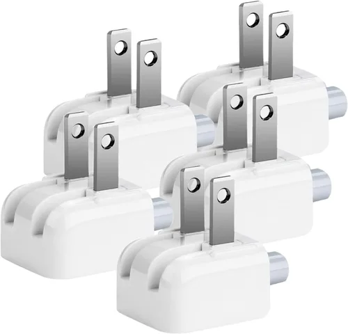 Vista 7 de Adaptador de pared de CA Duckhead, cargador de pared de EE. UU., cable de CA estándar de EE. UU. Cabezal de pato para McBook Maci Book/teléfono/Pod