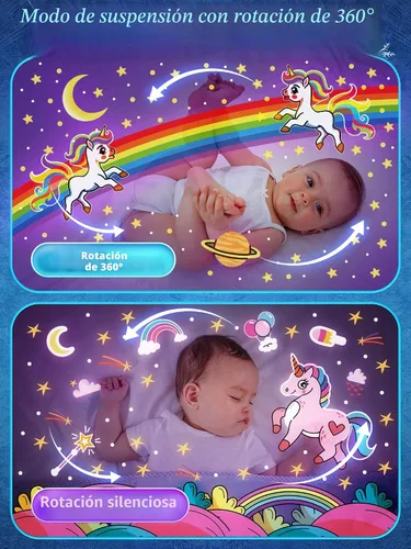 Vista 8 de Juguetes Frozen, luz nocturna de 15 músicas+16 películas+315 colores para niños, proyector de estrellas inalámbrico de 360°+control remoto
