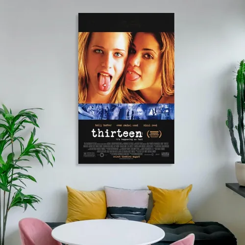 Vista 6 de Póster de 13 películas, arte de pared de los años 90, decoración estética para dormitorio, póster de impresiones de pintura decorativa, lienzo