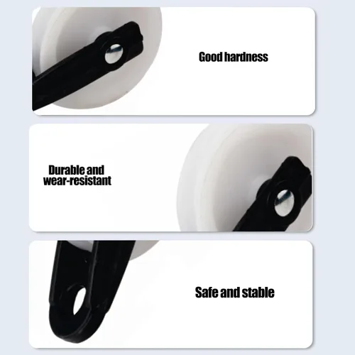 Vista 5 de 2 poleas de nailon para tendedero, kit de polea de cuerda para exteriores para líneas de secado 2 Inch Wire Rope Pulley Kit,Smooth Rolling Wheel