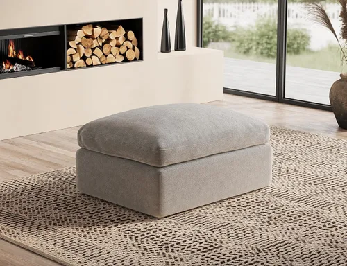 Vista 54 de ohllob Sofás seccionales Cloud de 110 pulgadas para sala de estar, sofá deshuesado en forma de L con otomana, sofá modular de 3 plazas, color negro