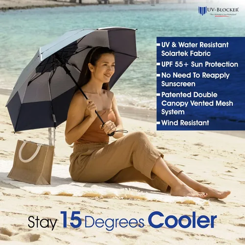 Vista 5 de UV-Blocker sombrilla para bloquear el sol, refrigerante, de viaje, protección contra UV