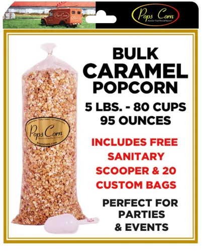 Vista 7 de ¡POPCORN AZUL! Gourmet Es un Niño-AL POR MAYOR/MAYORISTA -5 LIBRAS.-80 TAZAS-95 ONZAS-CUCHARA HIGIÉNICA GRATUITA Y 20 bolsas de regalo incluidas!