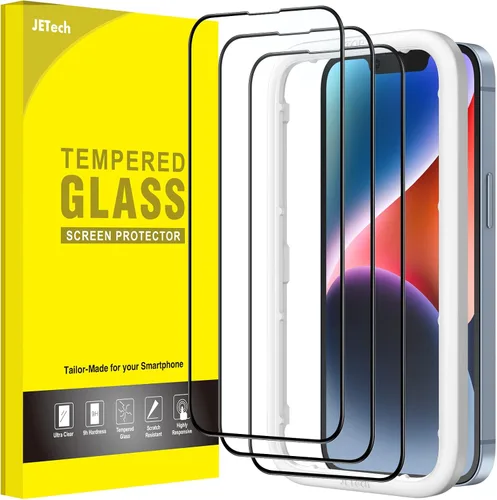 Vista 13 de JETech Protector de pantalla para iPhone SE 3/2, iPhone 8/7, negro, paquete de 3