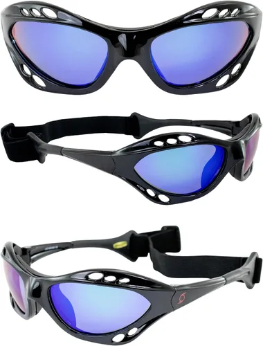 Vista 8 de Hurricane Eyewear Gafas flotantes polarizadas para motos acuáticas de categoría 4, marcos acolchados negros con revestimiento antivaho
