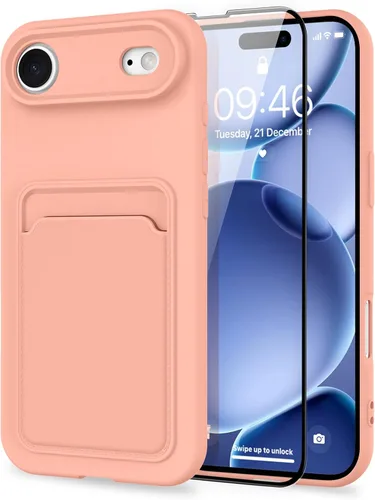 Vista 113 de MZELQ Compatible con iPhone 11 Funda TPU Soporte para Tarjetas Cubierta de Billetera, Protección de Cámara + Protector de Pantalla Funda Suave