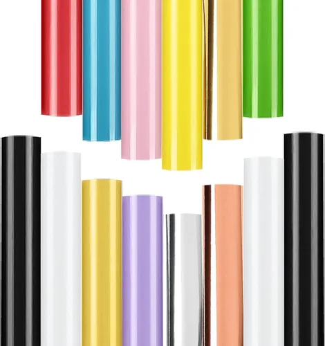 Vista 24 de Lya Vinyl - Paquete de 10 hojas de vinilo adhesivo permanente cepillado autoadhesivo, hojas para decoración del hogar, tazas, vasos, ventanas