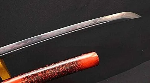 Vista 6 de Espada japonesa Samurai Katana GLW, espada de arcilla de acero plegado original, hoja templada afilada de 41 pulgadas