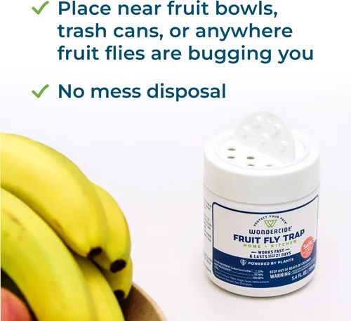 Vista 8 de Wondercide - Trampas para moscas de frutas para interiores - Matamoscas de la fruta - Seguro para mascotas y personas - Fabricado en Estados Unidos