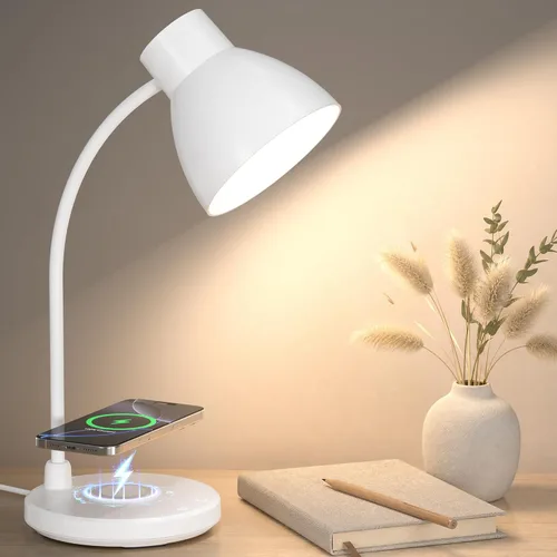 Vista 12 de Lámpara LED de escritorio para oficina en casa con cargador Negro