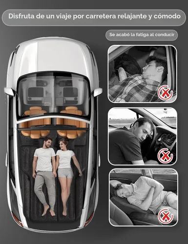 Vista 4 de Umbrauto colchón de aire para SUV para acampar en el coche, colchón de aire impermeable e inflable rápidamente con bomba eléctrica, se adapta a