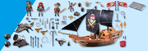 Vista 7 de Playmobil Piratas: Gran Barco Pirata