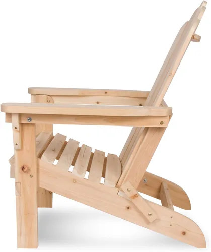 Vista 5 de Shine Company 4658N Marina II Adirondack - Silla plegable de madera para exteriores, para jardín, patio trasero, hoguera y cubierta, natural