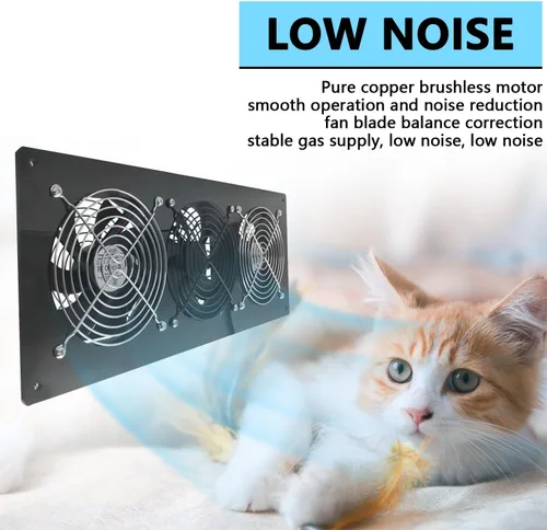 Vista 8 de Ventilador de escape solar, panel solar de 25 W con kit de 3 ventiladores de ventilación, ventilador alimentado por energía solar para cobertizo