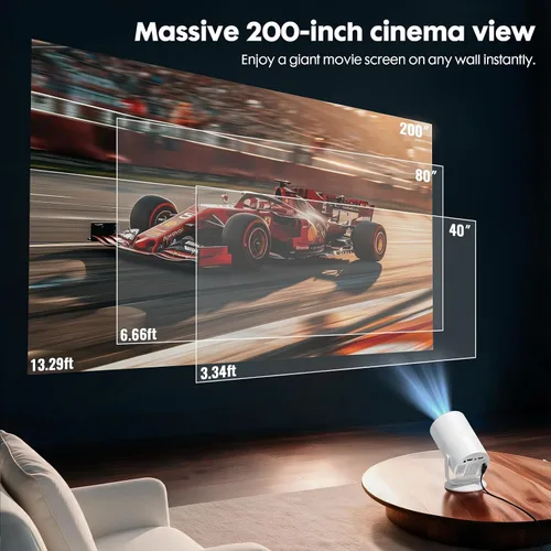 Vista 17 de Mini proyector con Android 12 y aplicaciones integradas, WiFi y Bluetooth color1