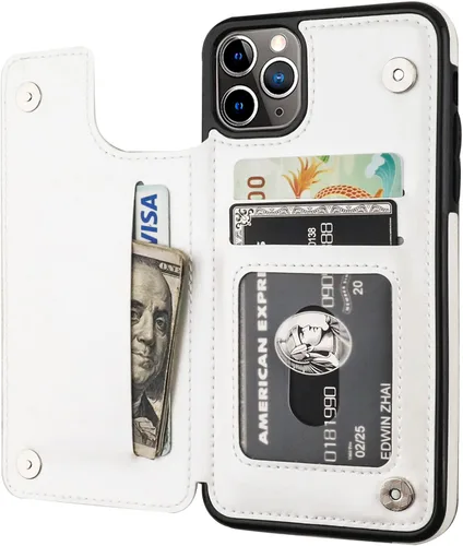 Vista 14 de ONETOP Funda tipo cartera para iPhone 11 Pro Max con tarjetero de crédito