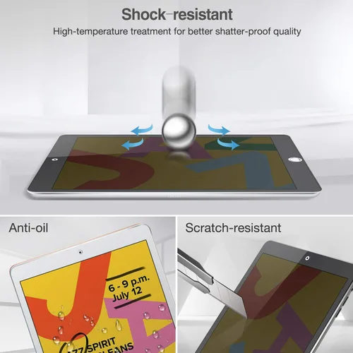 Vista 5 de ProCase Protector de pantalla de privacidad para iPad 10.2, 9, 8, 7, 2021, 2020 y 2019, protector de película de vidrio templado antiespía