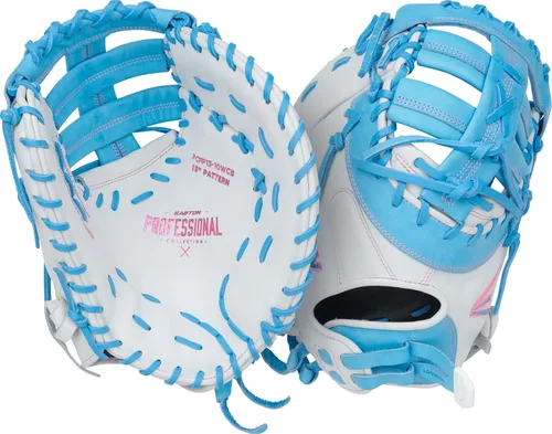 Vista 6 de Easton Professional Collection Fastpitch Softball Glove Bronceado/Negro Web de barra doble de poste único