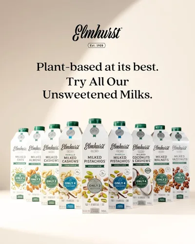 Vista 8 de Elmhurst 1925 Pistachio Milk Unsweetened - 32 Ounce (Pack of 6), Vegan