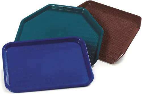 Vista 7 de Carlisle FoodService Products Bandeja de plástico para comida rápida, 14 x 18 pulgadas, gris (paquete de 2)