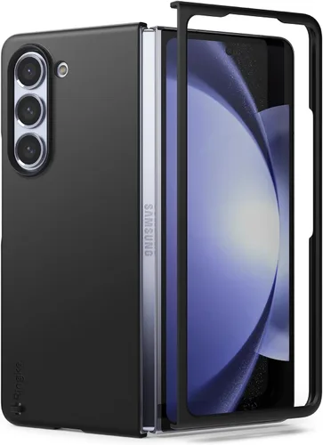 Vista 2 de Ringke Funda delgada compatible con Samsung Galaxy Z Fold 5 [negra] + cubierta de cristal compatible con Samsung Galaxy Z Fold 5