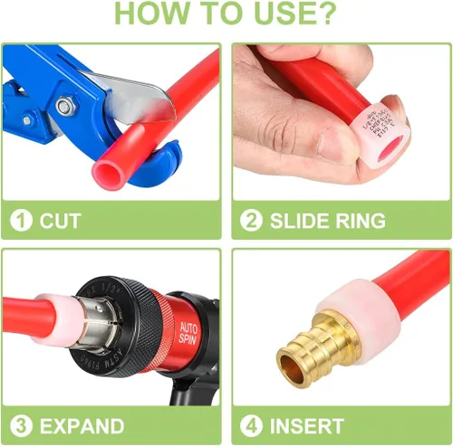 Vista 6 de Paquete de 2 adaptadores Pex-A hembra, 1 pulgada hembra NPT a 1 pulgada PEX-A latón expansión PEX-A accesorios PEX-A, latón sin plomo NSF/ANSI 61