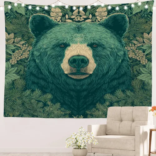 Vista 26 de Batmerry Abstract Repeat Polyester Tapestry, Tiled Directional Lightweight Wall Hanging High-Definition Print Backdrop For Dorm Room Bedroom Living