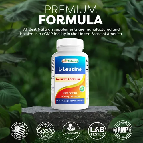 Vista 4 de Best Naturals L-Leucina Polvo Puro 8 OZ