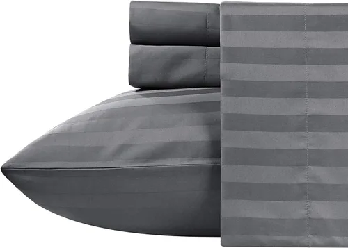 Vista 26 de Juego de sábanas premium de 4 piezas - Sábanas de cama de algodón tamaño individual - 100% algodón - 300 número de hilos - Sábana bajera ajustable