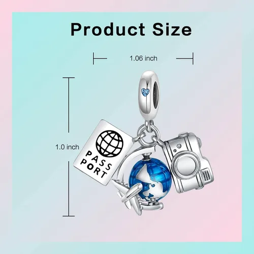 Vista 6 de Abalorio de plata de ley 925 para madre, hija, abuela, para familia, amor, madre, hija, abuela, para pulseras, collares, dijes, abalorios, joyería