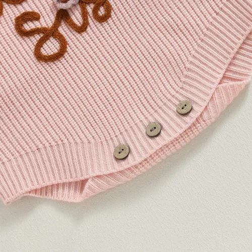 Vista 7 de ZAXARRA Mameluco de punto de manga larga para bebé recién nacido, ropa linda