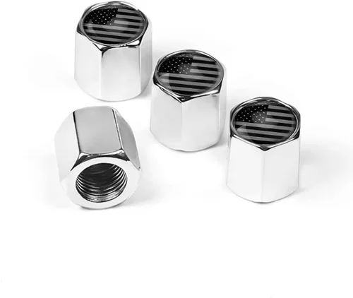 Vista 13 de 4 tapas de vástago de válvula de neumático con bandera estadounidense para automóvil, cubiertas de vástago de válvula de goma herméticas antióxido