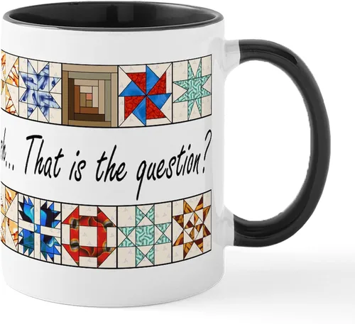 Vista 65 de CafePress Ascii - Taza de café de cerámica, taza de té, 11 onzas